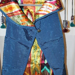 Pure Silk Ikat Kamzul / Circle Vest