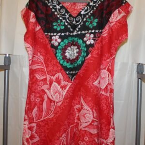 Vintage Summer Dress with Embroidered Collar