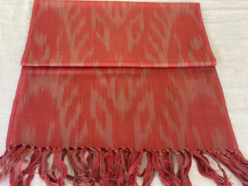 Organically Dyed Ikat Scarf - Image 2