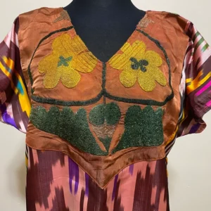 Embroidery pure silk dress- antique but NEW IkatRoom 5 out of 5 stars