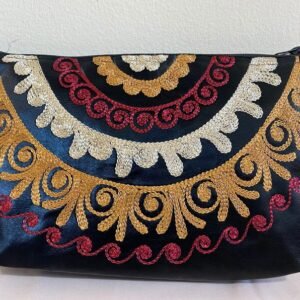 Clutch with embroidery