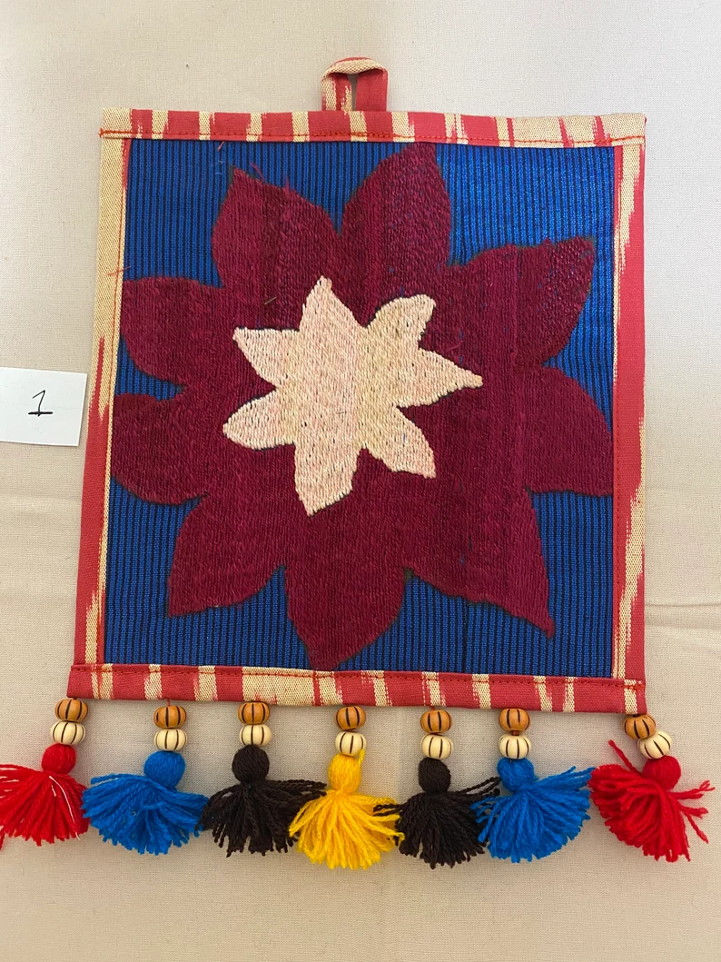 Flowers. Embroidery picture