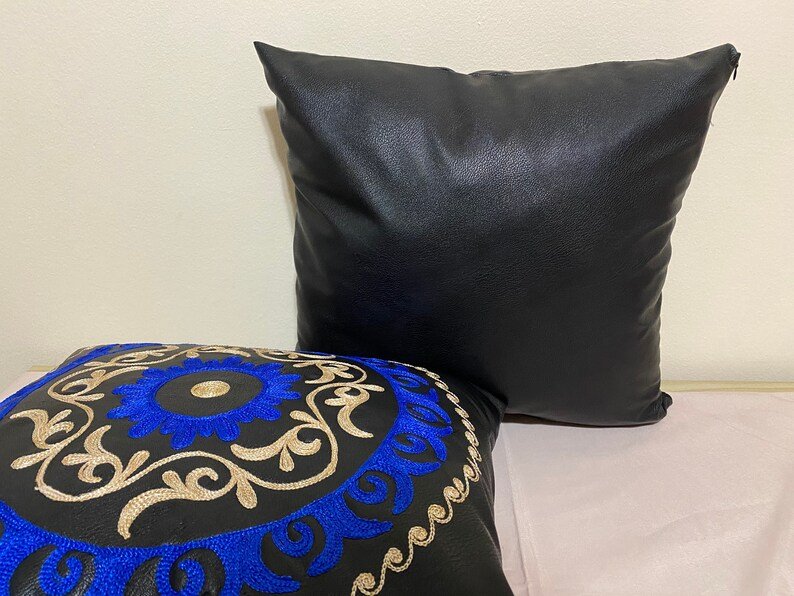 Leather Embroidery Pillowcase - Qiyomi Oftob - Image 2