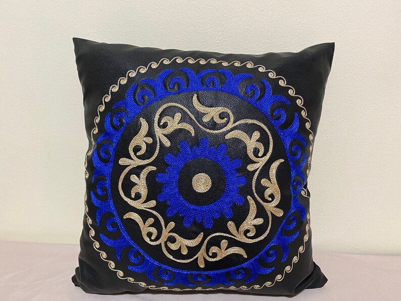 Leather Embroidery Pillowcase - Qiyomi Oftob - Image 3