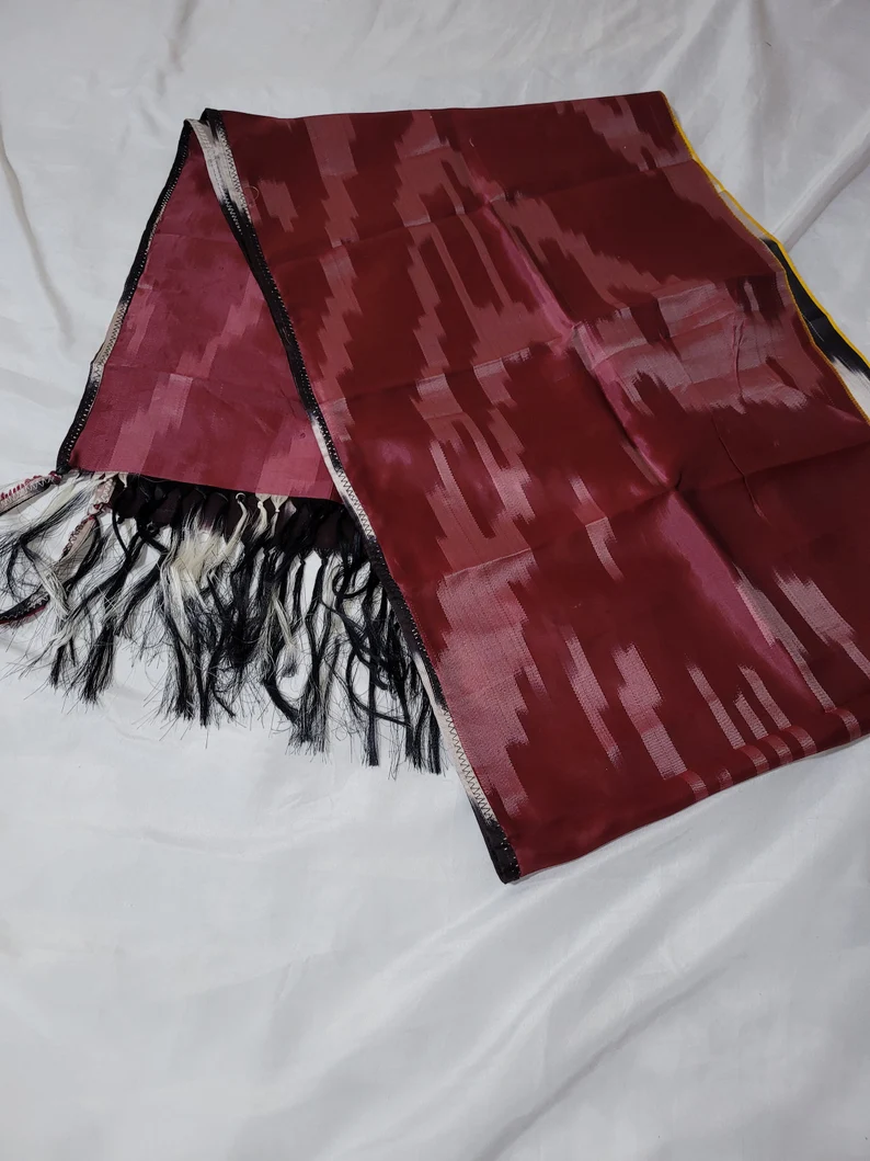 Elegant Antique Silk Scarf "Shomu Sahar" - Image 2