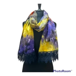Rainbow cotton scarf