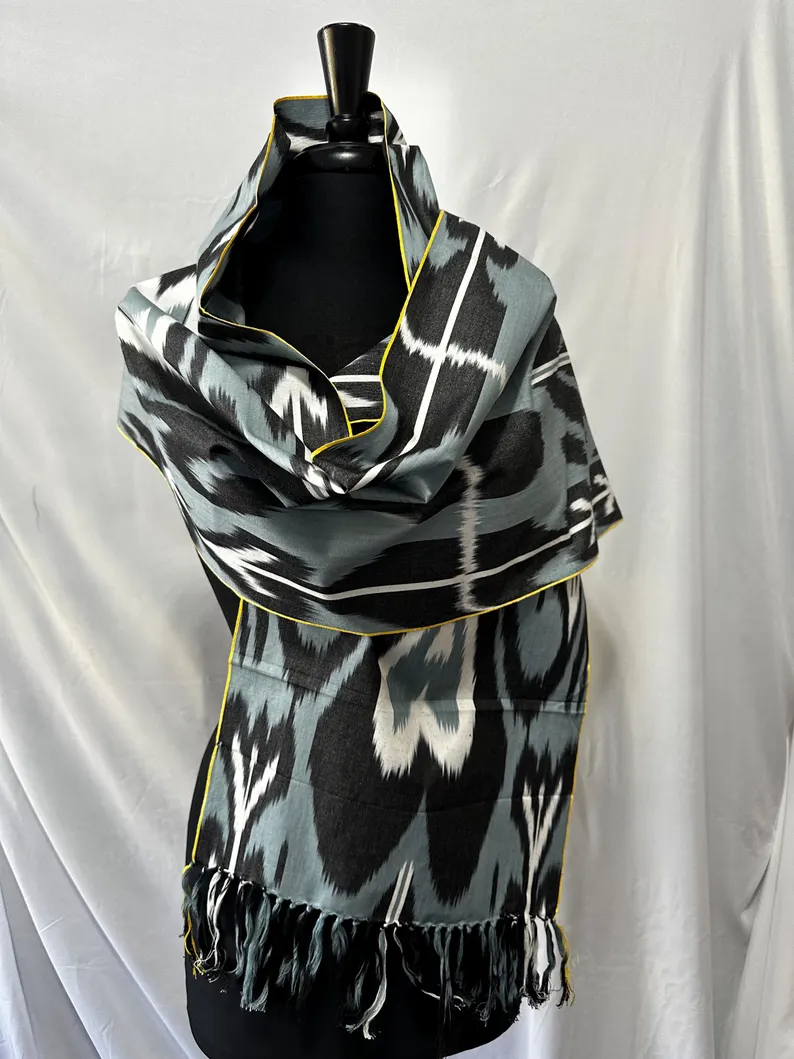 Ikat Scarf- Elegant/Extra Long